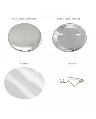 Herraje 4.5 cms para ensamble de Boton