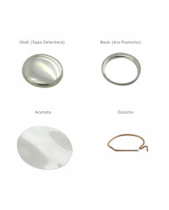 Herraje 2.2 cms para ensamble de Botón